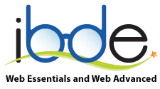 IBDE logo with subtext Web Essentials and Web Advanced